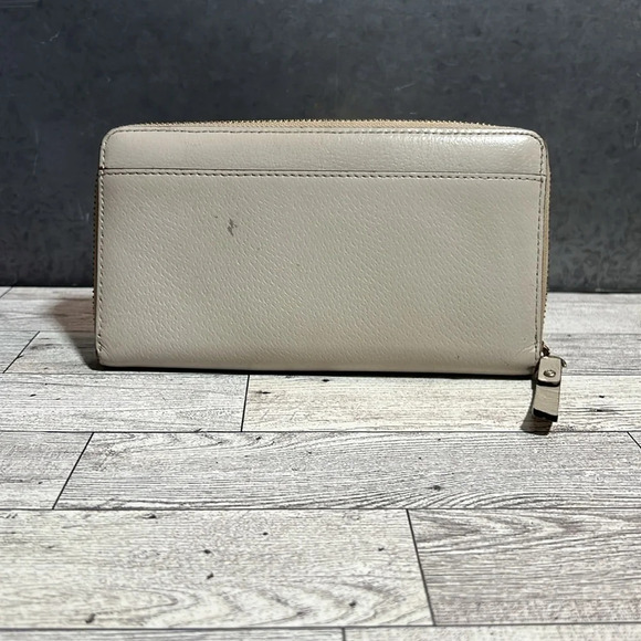 🌻 Kate Spade Wellesley Neda Leather Zip Around Wallet in Porcelain - Picture 2 of 12